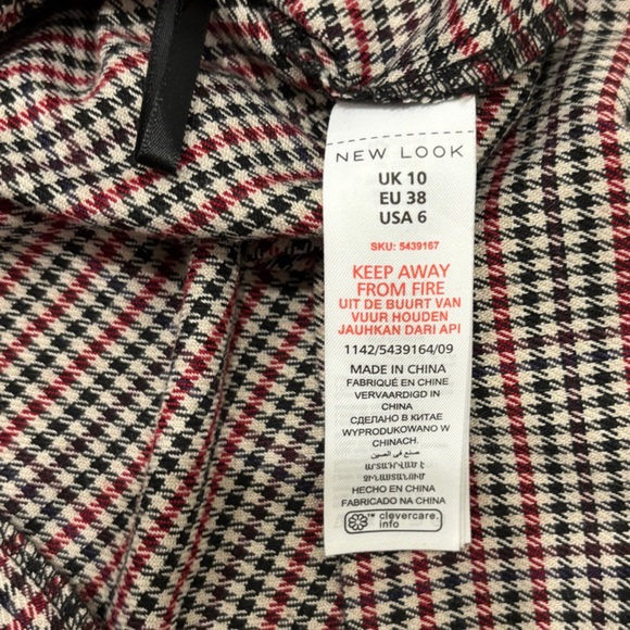 Checkered Mini Pencil Skirt Size 6 - Picture 5 of 7